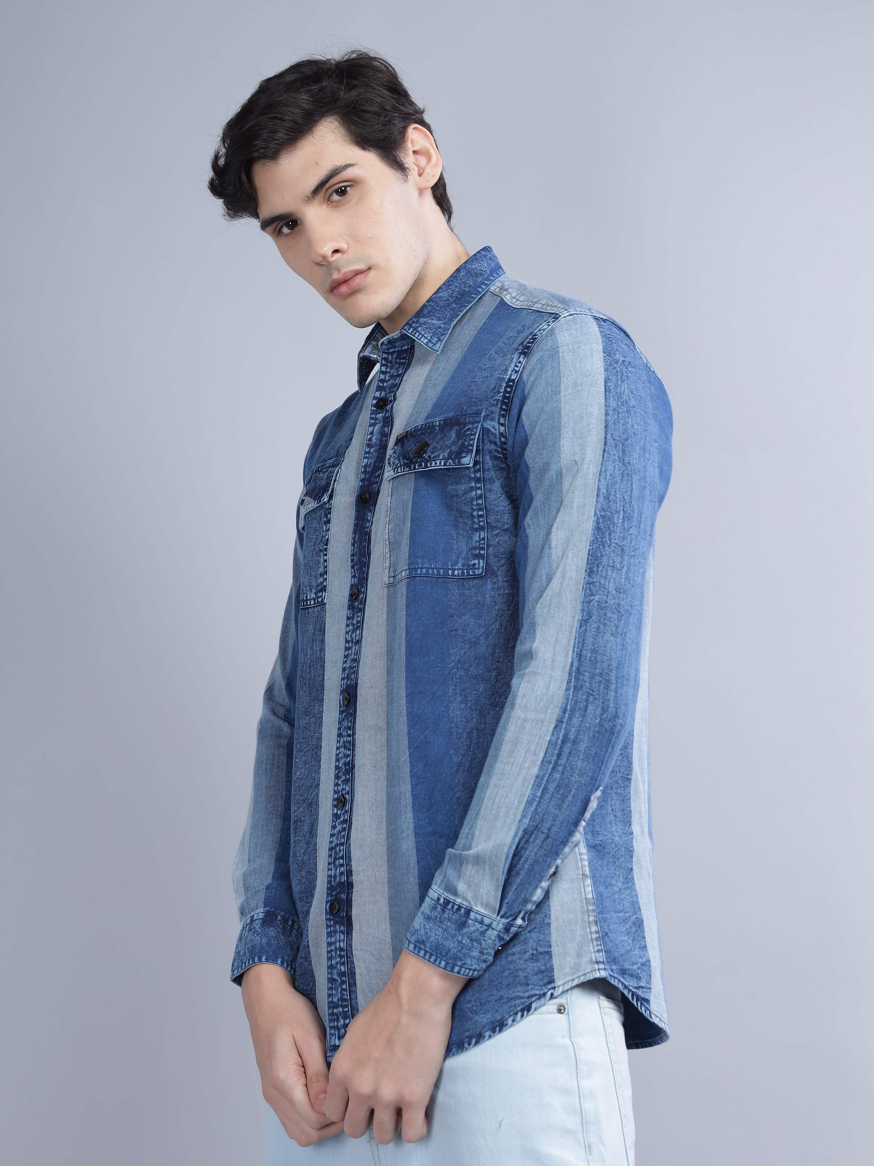 Buy Indigo Blue Shirts for Men by Buda Jeans Co Online | Ajio.com